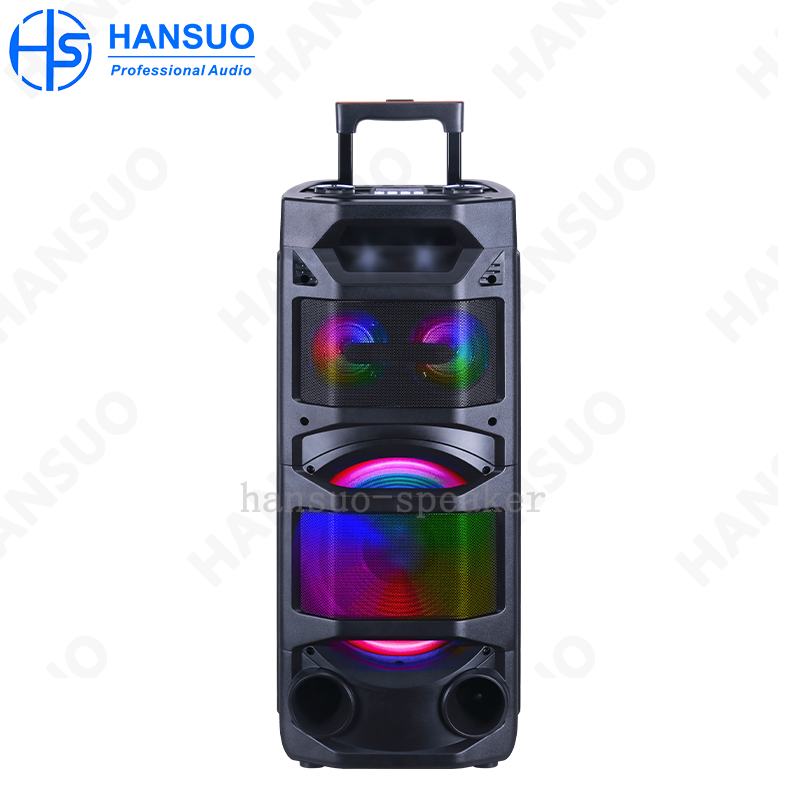 Manufacturer HANSUO Private Model NO. HS-TS10V6 Powered 60W/80W Single 10 Inch Woofer Double Tweeter Trolley Speaker