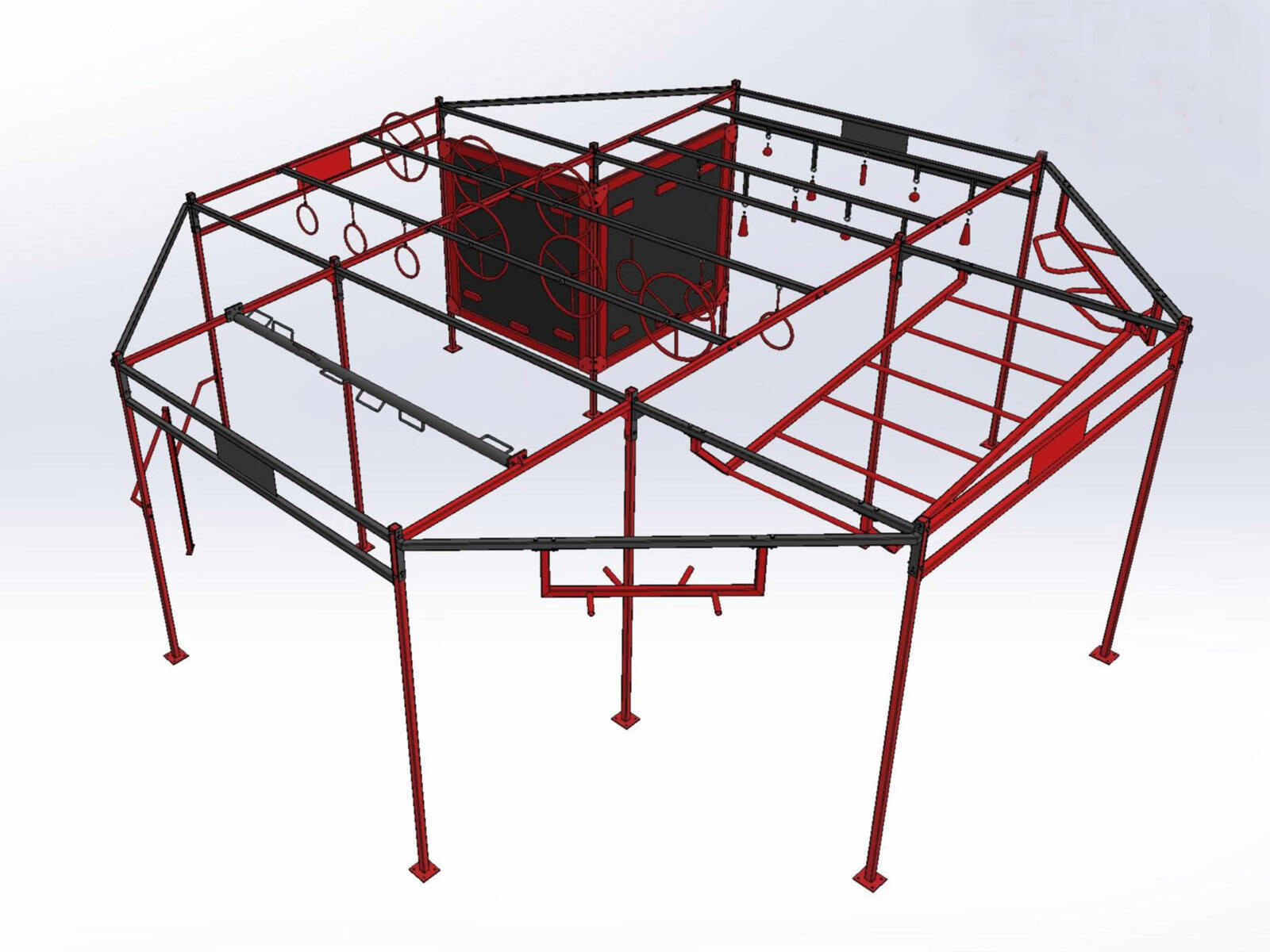ninja steel frame courses training cage 201-0