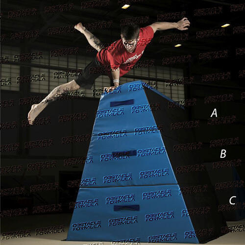 Customized ninja warrior training equipment parkour trapezoid bundle trapezoid obstacles