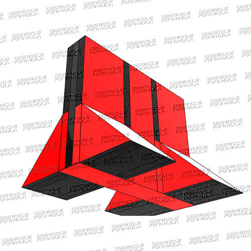5 piece set road block wall section with 4 quad steps-2