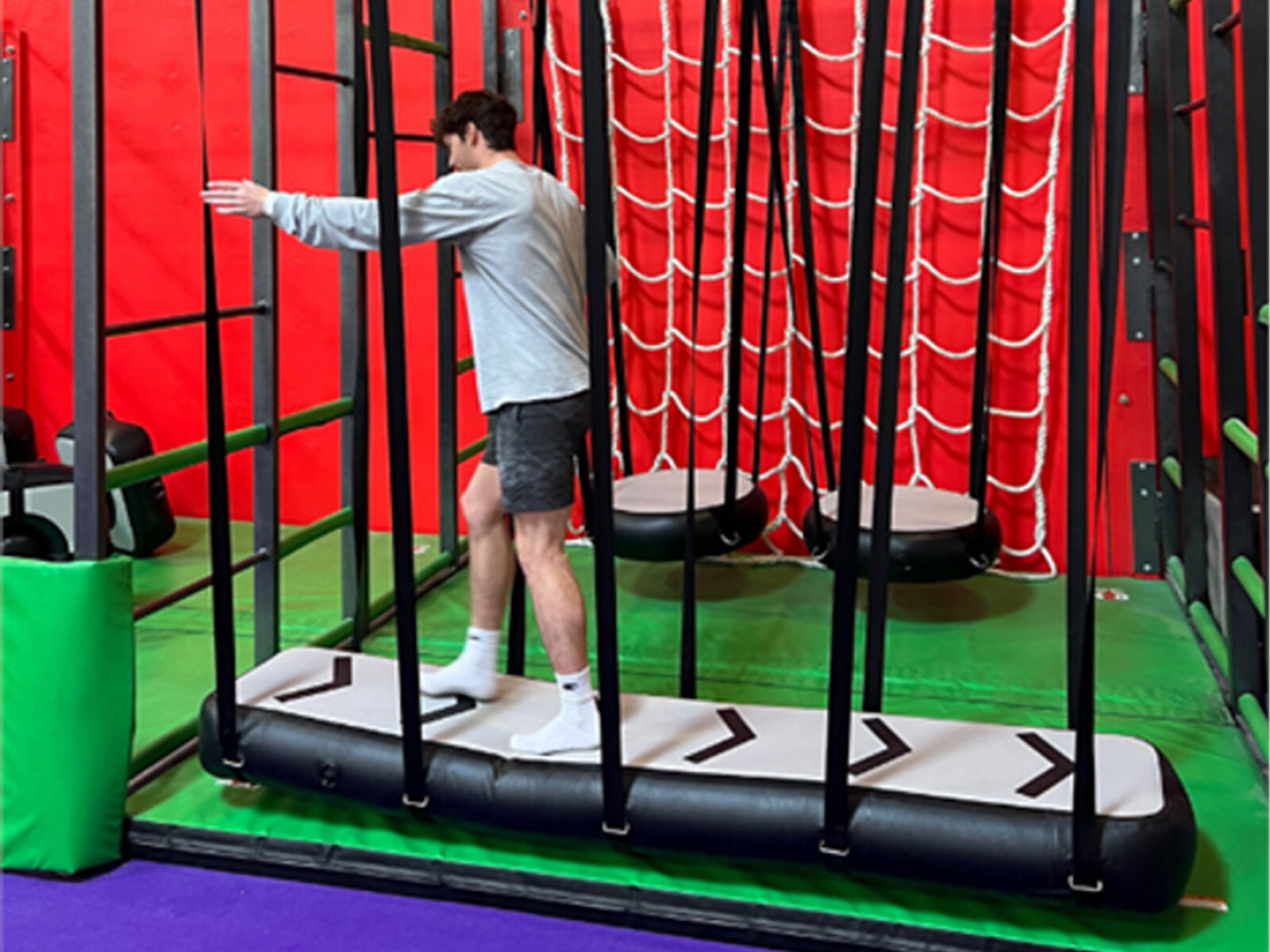Spartan Obstacle Air Ninja Obstacles-8ft Ballonne Ninja Warrior Course Air Bridge