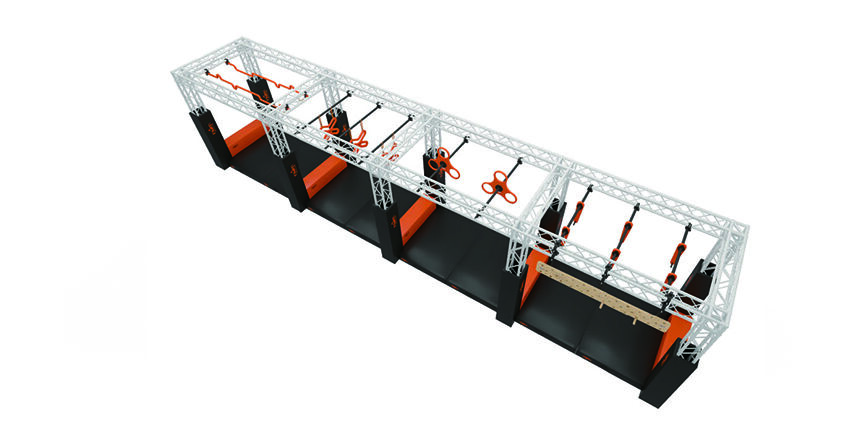 Hinderformule Indoor goedkope pryse Multifunksie Ninja Warrior Hindernisbaan vir volwassenes / Amerikaanse Ninja Warrior vir jeug