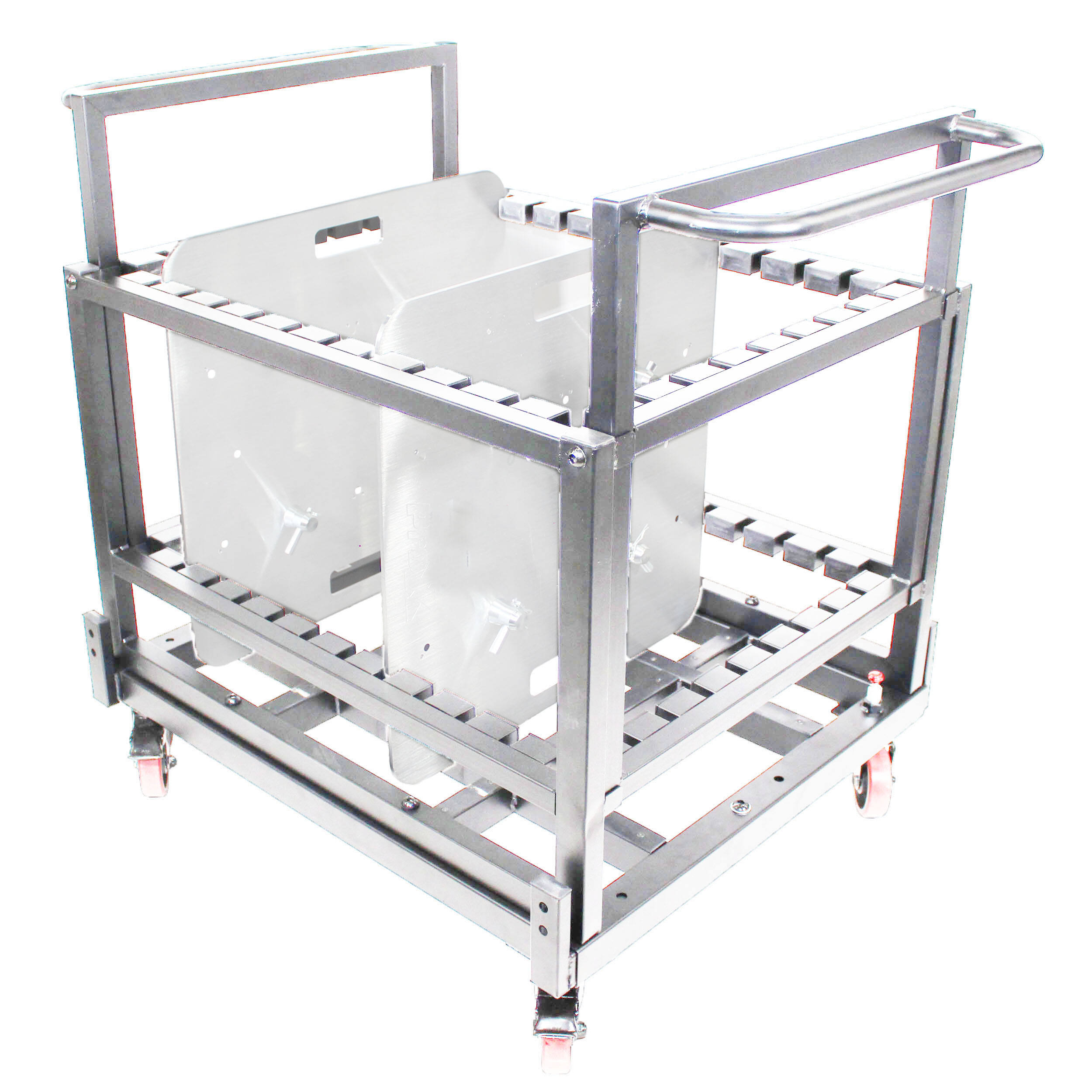 Cheap Spartan Race Obstacle Carts for the 36” and 24” truss bases Holds 8pc -36 inch or 10pc -24 inch Base Plates- (Silver color)