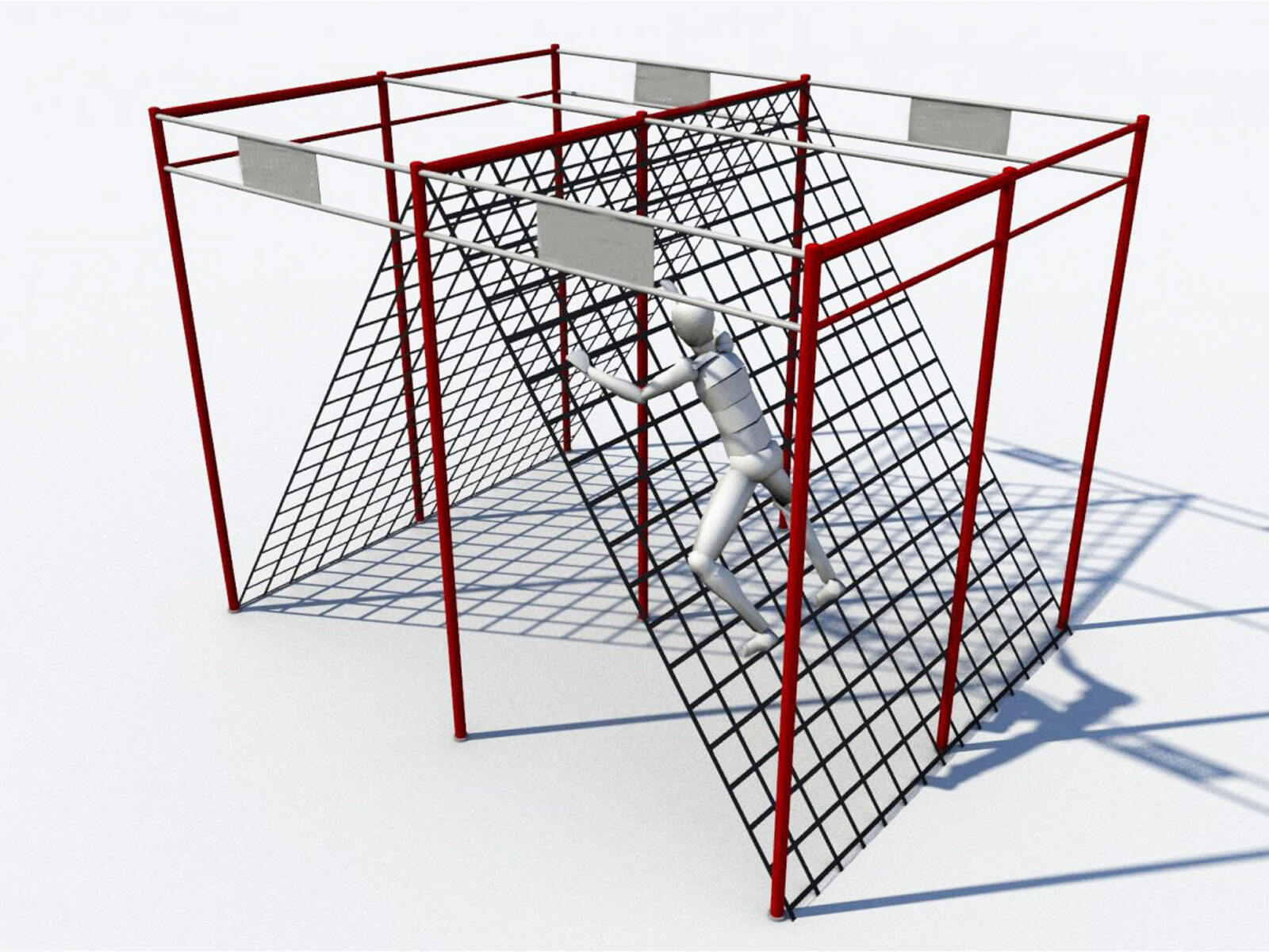 gym obstacle cargo net climbing-0