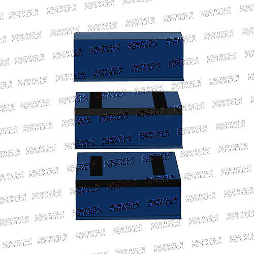 ninja warrior obstacle parkour gym equipment ninja trapezoid 3 section foam vaulting box-4
