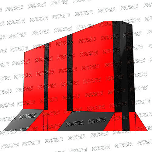 5 piece set road block wall section with 4 quad steps-3