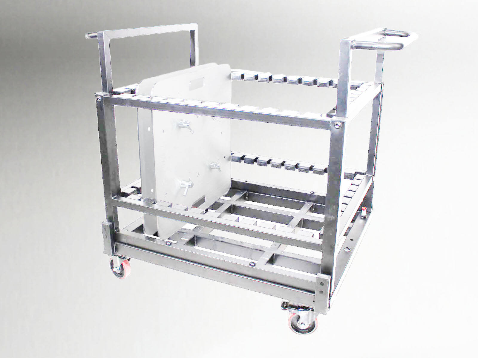 Cheap Spartan Race Obstacle Carts for the 36” and 24” truss bases Holds 8pc -36 inch or 10pc -24 inch Base Plates- (Silver color)