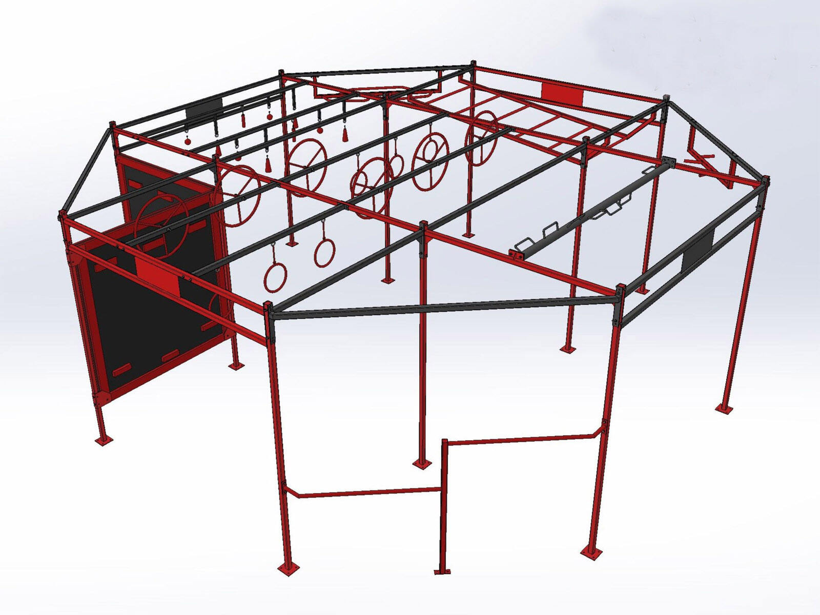 ninja steel frame courses training cage 201-1