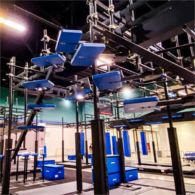 Trampoline Park Ninja Warrior Course Outdoor Indoor Exercise Elements Jumping The Spine — Devil Step Module