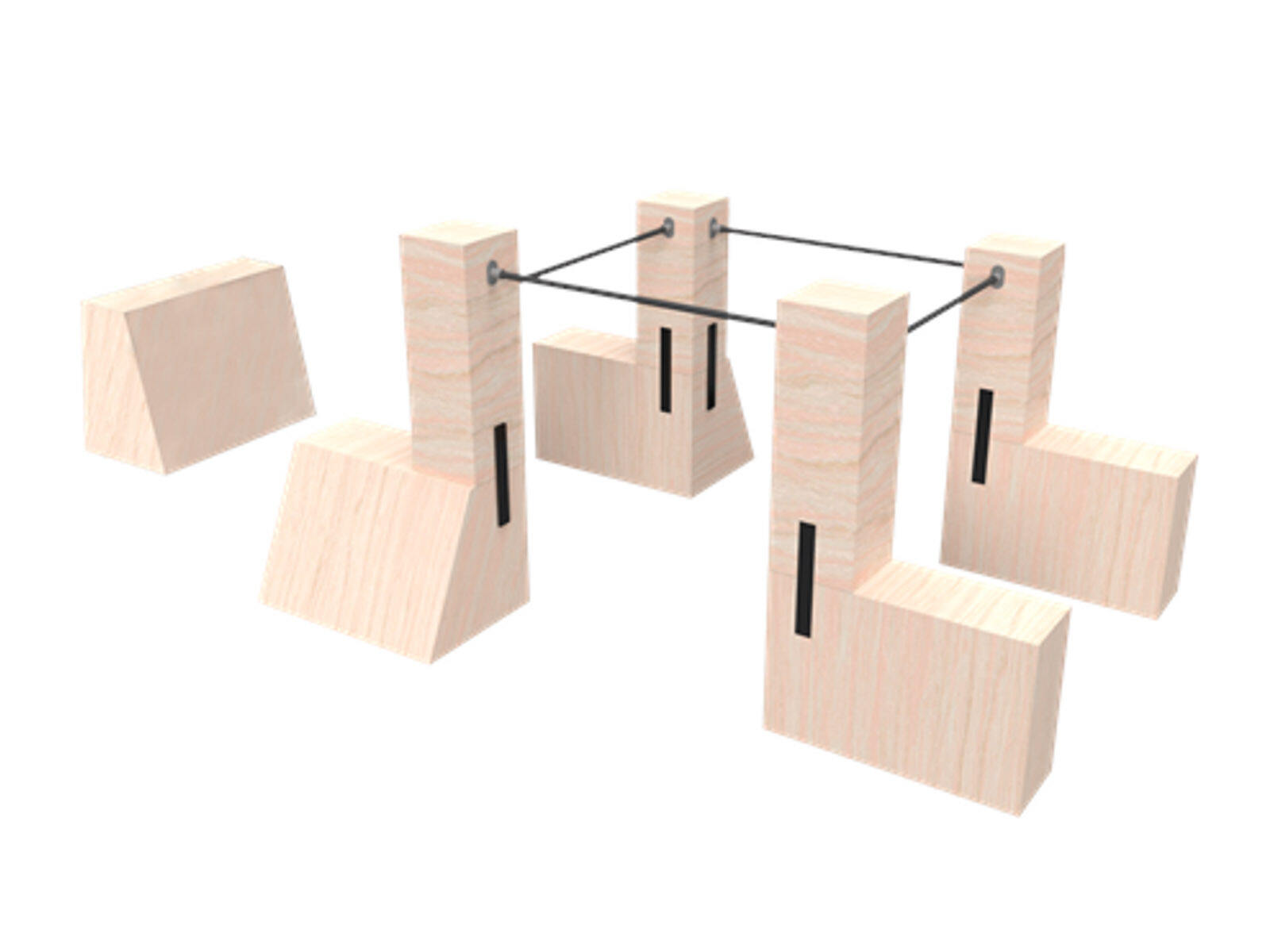2Parkour Starter Package + Small Bars Kit China obstacle supplier.jpg