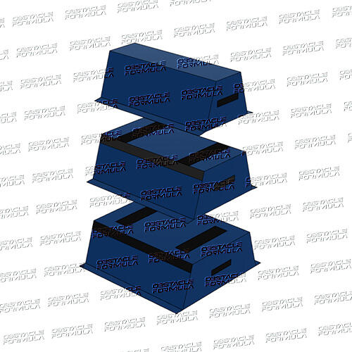 Ninja Warrior Obstacle Parkour Gym Equipment Ninja Trapezoid 3 Section Foam Vaulting Box
