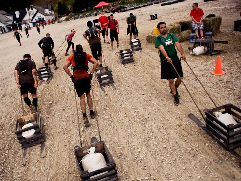 Spartan Race Hindren Flera försök SPARTAN SLED