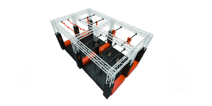 Ninja Warrior Obstacle Course Amusement Park / Indoor Ninja Warrior Trampoline Park