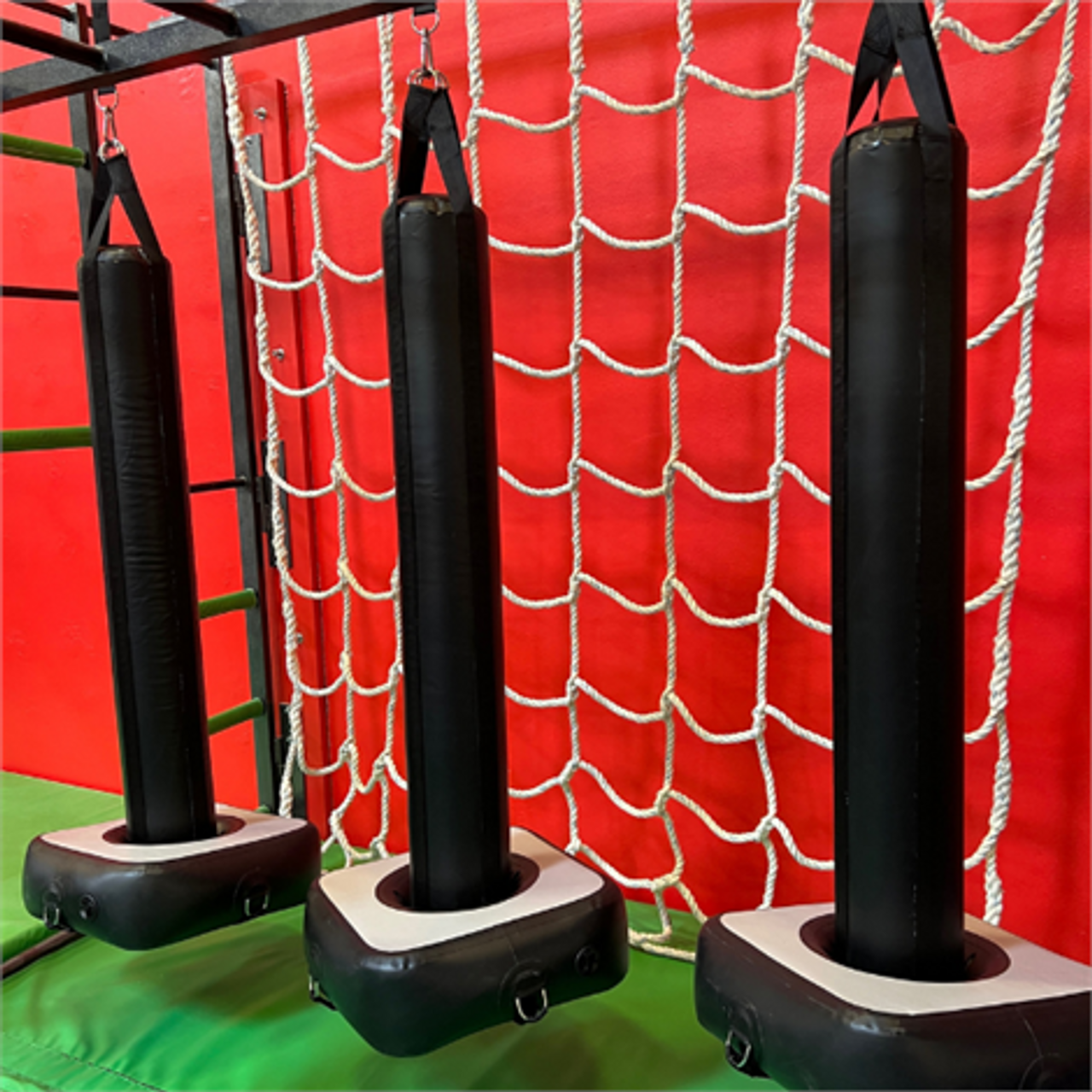 Spartan Race Hindernisse Air Ninja Obstacles- Opblaasbare Ninja Warrior Kursus Piston