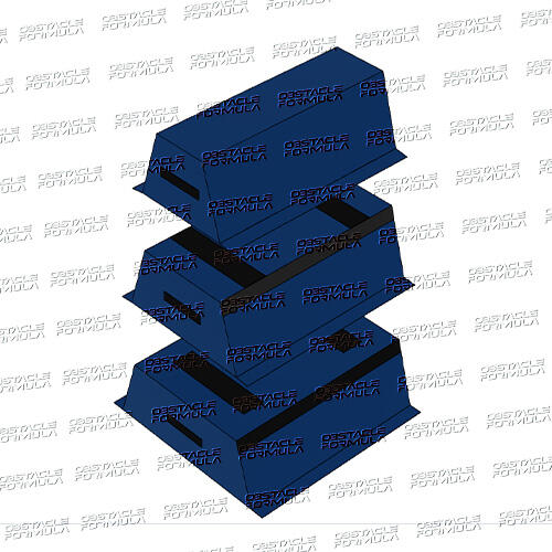 ninja warrior obstacle parkour gym equipment ninja trapezoid 3 section foam vaulting box-3