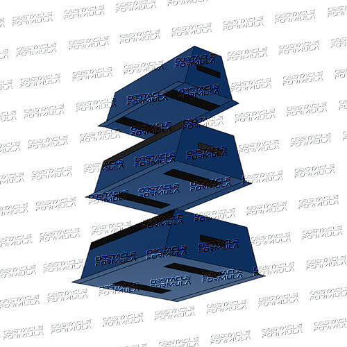 ninja warrior obstacle parkour gym equipment ninja trapezoid 3 section foam vaulting box-5