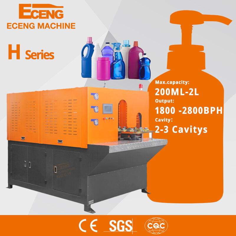 H3 3 Cavity 2800BPH Hand Feeding Wash Bottles Blowing Machine