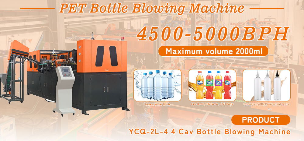 YC-2L-4 4 Cavity 2600BPH Semi Auto Blowing Machine