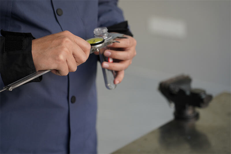 We meticulously inspect test mold materials.