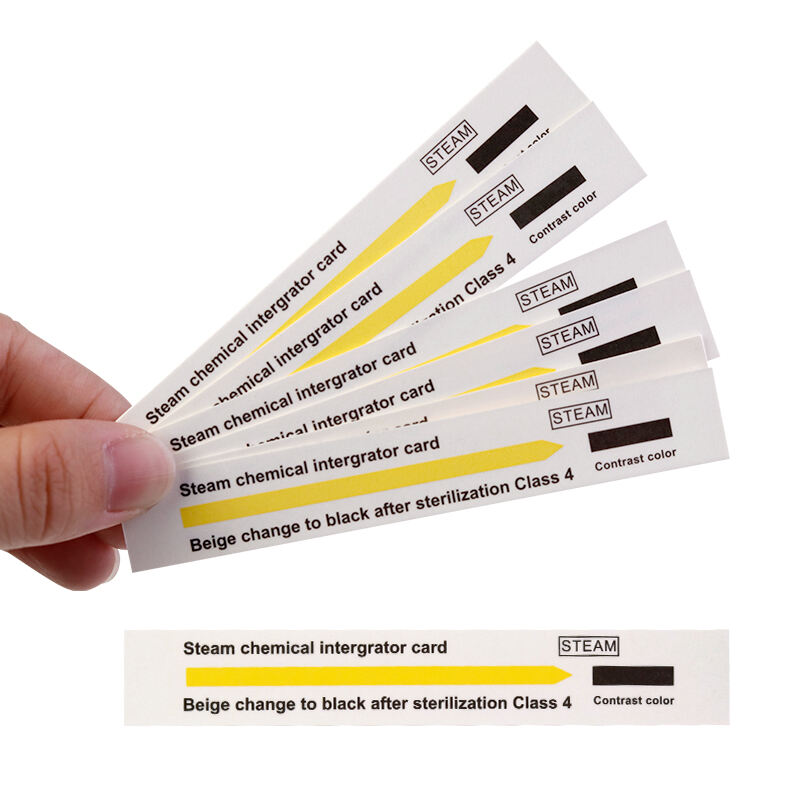 نوارهای نشانگر استریلیزاسیون شیمیایی و بخار دستگاه پزشکی کلاس 4 5 6 به ابعاد 16mm*100mm