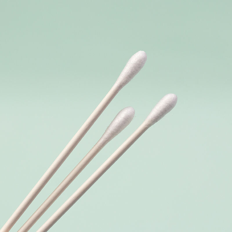 Biodegradable Bamboo Cotton Swabs with Natural Spiral & Pointed Heads Eco-Friendly and Sustainable Makeup Remover Buds