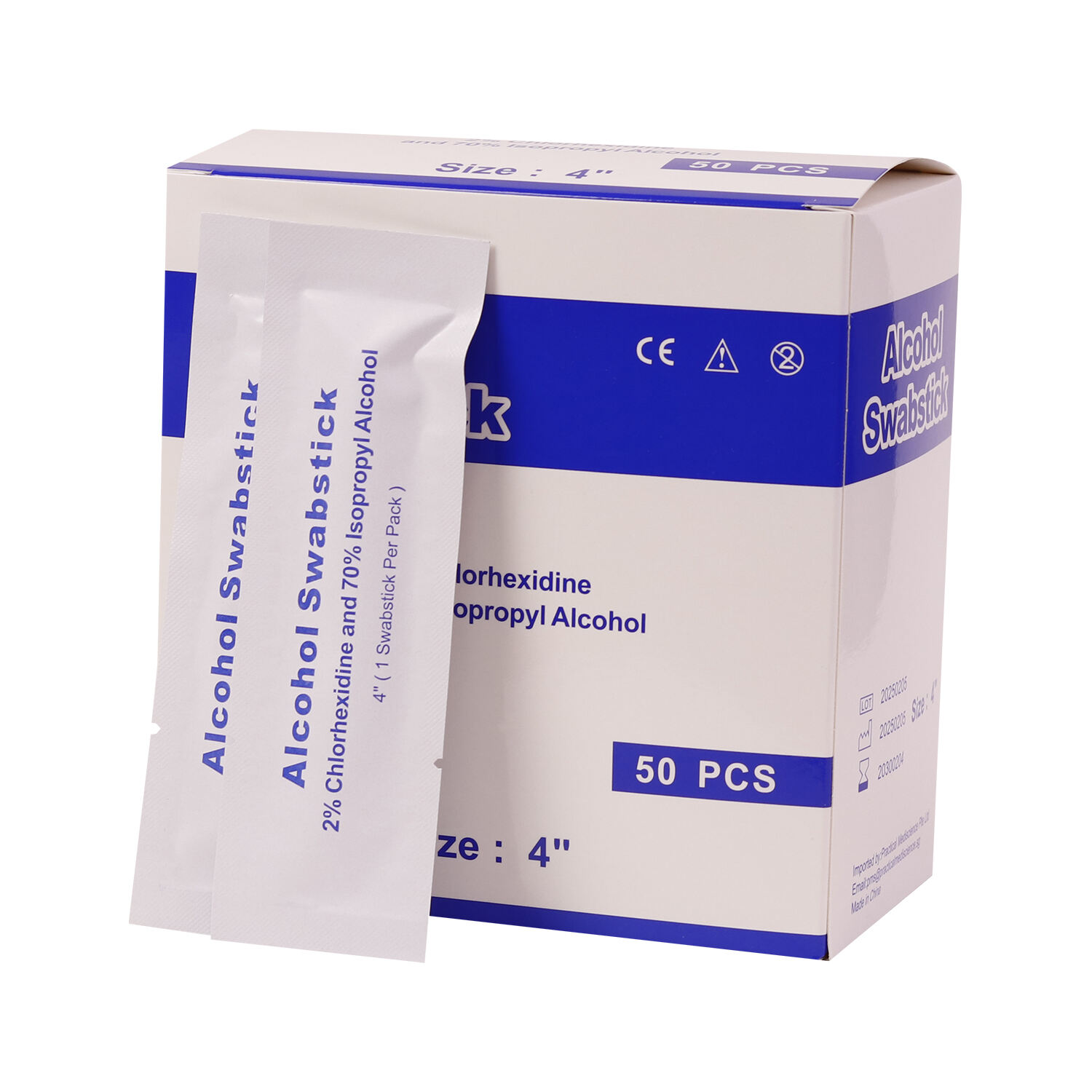 Premium individuele alcoholpreppads, individueel gesteriliseerd, snel droogende medische doeken voor EHBO-busjes thuis en op kantoor