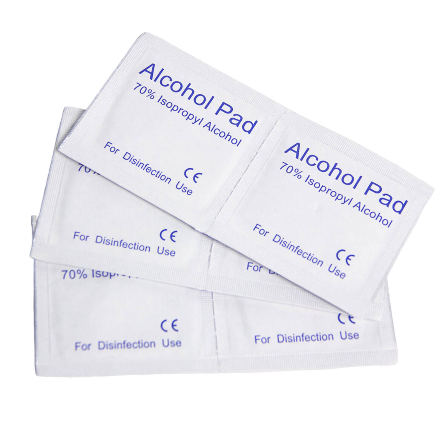 100 pcs Disinfektan Alkohol Sekali Pakai 75% Etanol, Tissue Pembersih Kulit yang Telah Dibasahi, untuk Penggunaan Rumah dan Outdoor