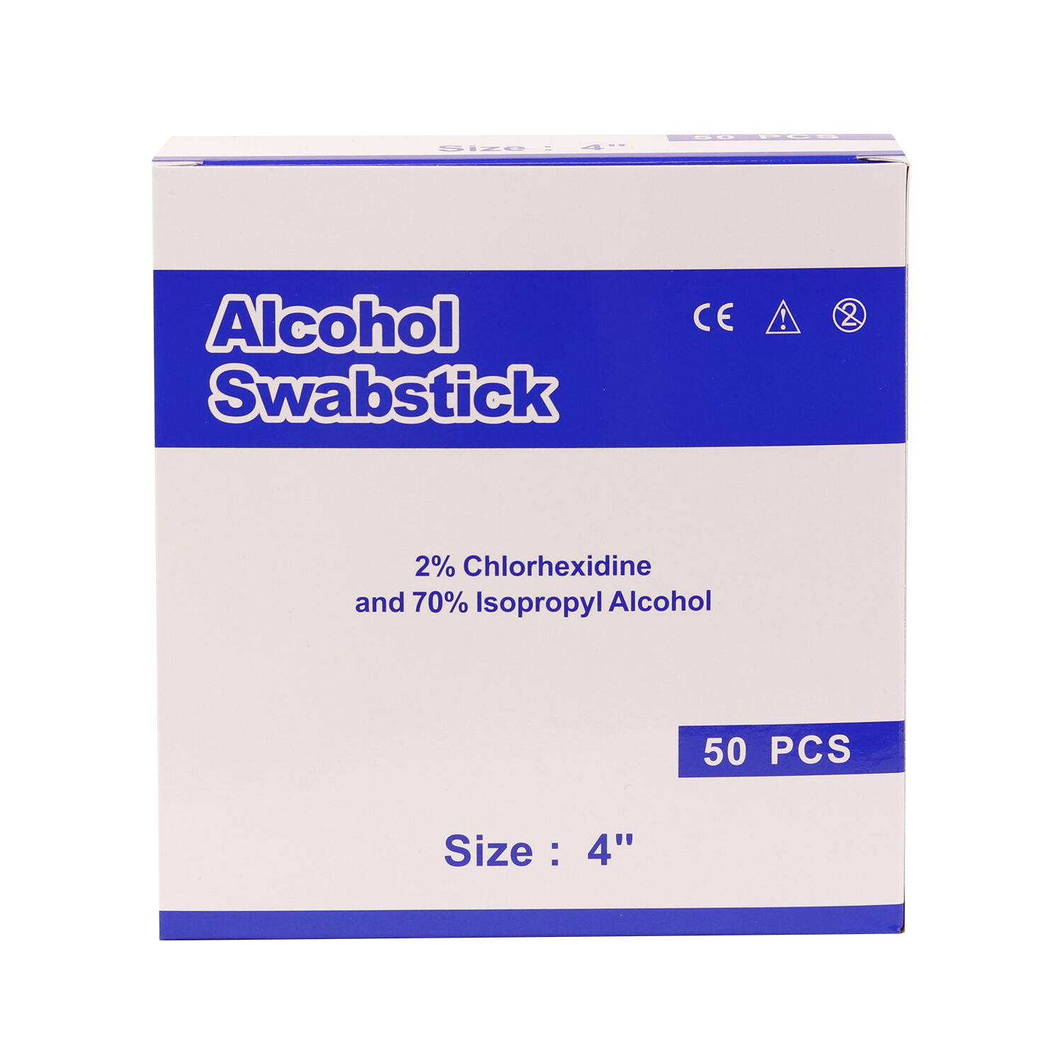 50-Pack Quick-Drying Alcohol Prep Pads Individually Sterile Swabs for Home Travel Office First Aid Medical Hygiene Use
