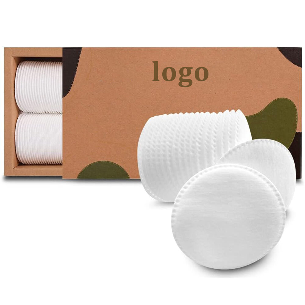 200-Pack Cotton Rounds Eco-Friendly Lint-Free Makeup Remover Pads for Cleansing Nail Polish and Makeup Applicator