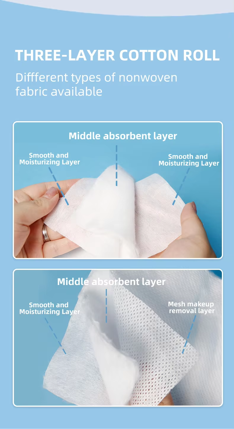 spunlace cotton nonwoven fabric non woven fabric nonwoven fabric rolls raw material cotton rolls cotton rounds for beauty cross spunlace composite roll antibacterial cotton pad oeko tex certified cotton pad spunlace nonwoven fabric rolls-2