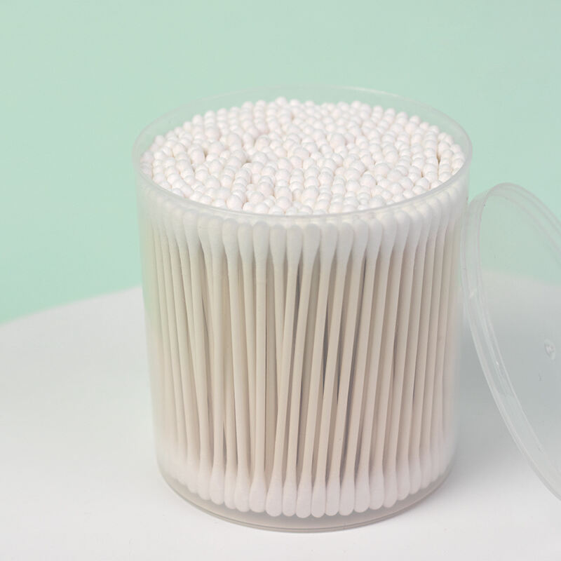 Cotton Swabs Double Round Thick Tips | Eco-Friendly Strong Wooden Sticks Cotton Swabs For Ears | Firm Qtips cotton swabs | Natural Cotton Buds
