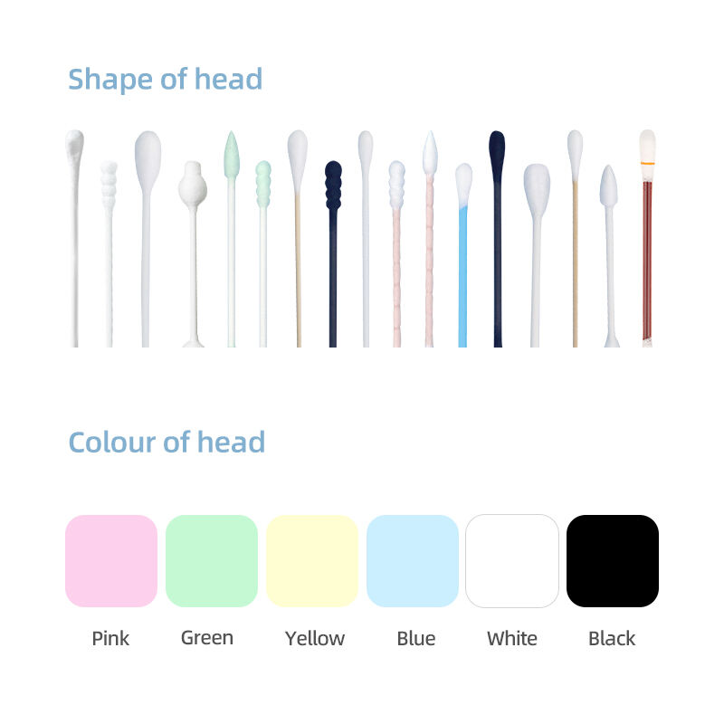 Cotton Swabs na May Dobleng Dulo para sa Pangangalaga sa Bata at Pang-aplikasyon ng Makeup na May Malaan na Sticks para sa Tumpak na Paglilinis at Personal na Gamit