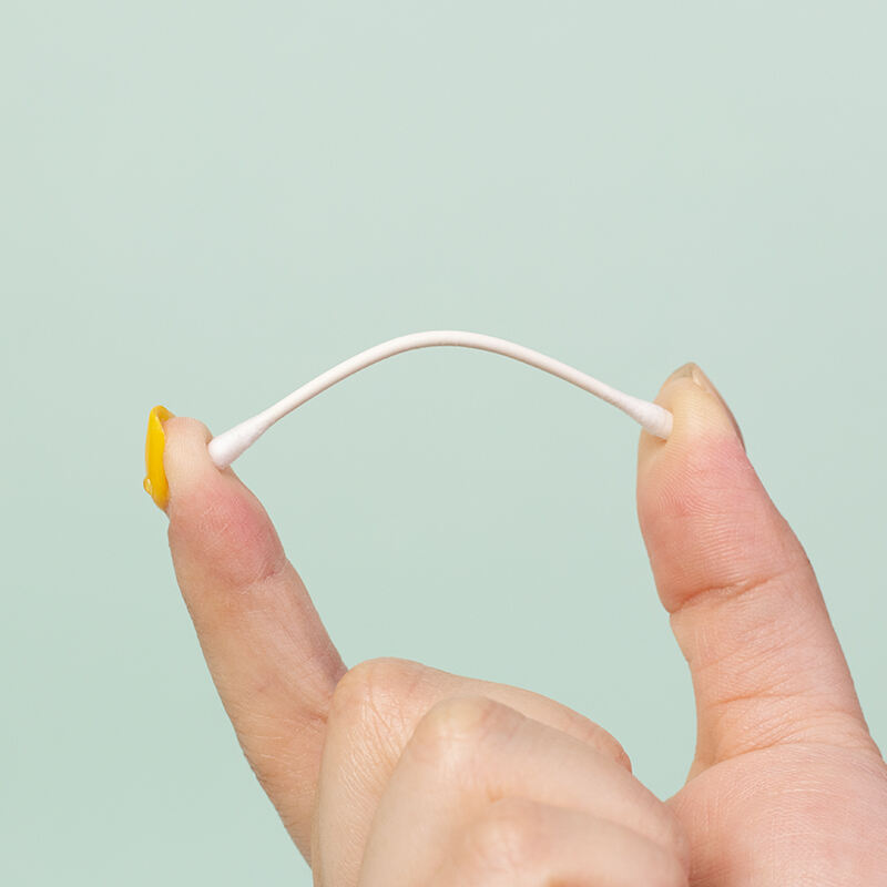 100% Biodegradable Bamboo Cotton Swabs with Pointed & Spiral Heads Natural & Sustainable Makeup Remover Buds