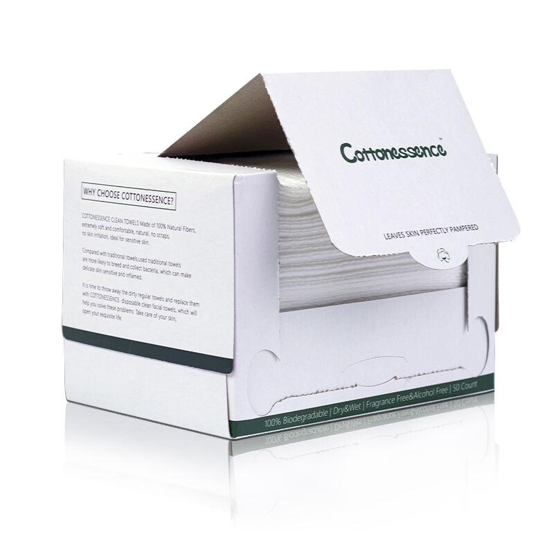 ผ้าขนหนูเช็ดหน้าแบบใช้แล้วทิ้ง สำหรับผิวที่เป็นสิวง่ายและผิวบอบบาง