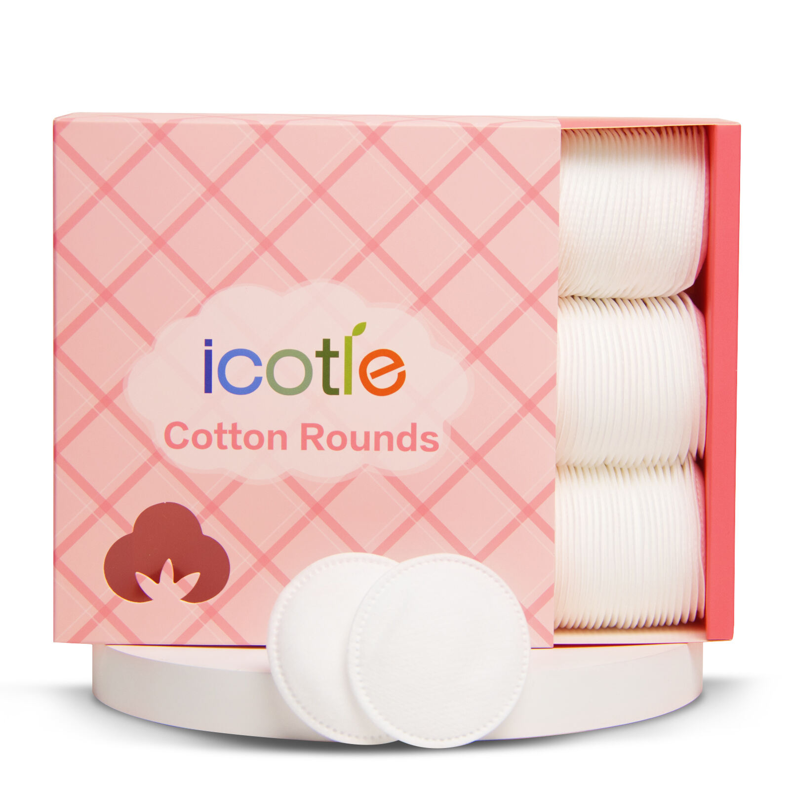 OEM Hypoallergenic Lint-Free 100% Pure Cotton Pads Pads Cotton Rounds Face Makeup Remover 