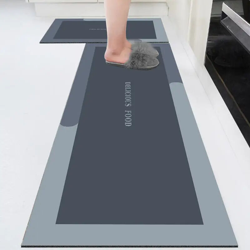 Comfortable and Safe Diatomite Kitchen Mat - Super-Microfiber Non-Slip Floor Mat, Washable Heat-Resistant Rugs for Kitchen, Entrance, and Home Interiors manufacture