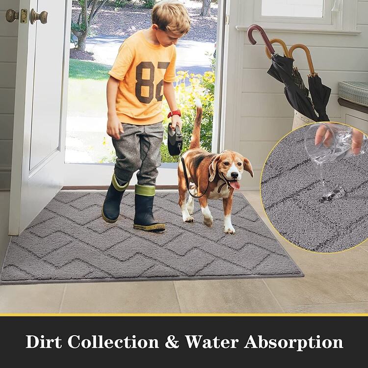 Luxury Geometric Door Mat - High-End Polypropylene Non-slip TPR Back Indoor/Outdoor Welcome Rug, Perfect for Entryway factory