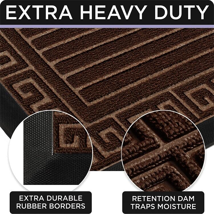 Eco-Friendly Shoe Scraper Door Mat - Low Profile Non-Slip Entrance Mat, Premium Quality Dirt Trapper for Home, Ideal for Entryway and Indoor/Outdoor Use manufacture