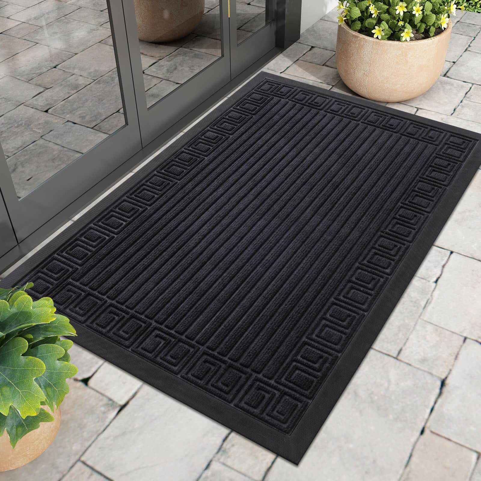 Eco-Friendly Shoe Scraper Door Mat - Low Profile Non-Slip Entrance Mat, Premium Quality Dirt Trapper for Home, Ideal for Entryway and Indoor/Outdoor Use