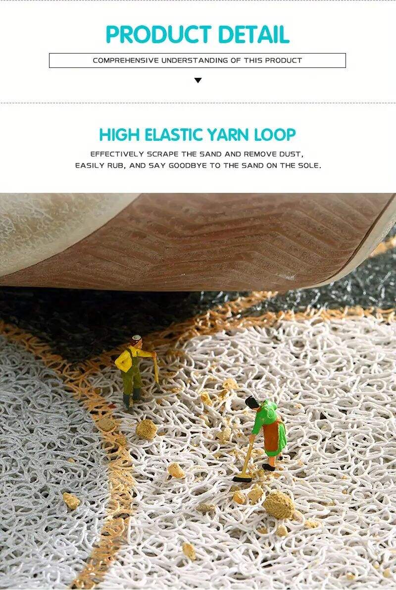 Household PVC Roll-Up Entrance Door Mat - Silk Ring Anti-Slip Dust Removal Mat, Customizable Size for Home factory