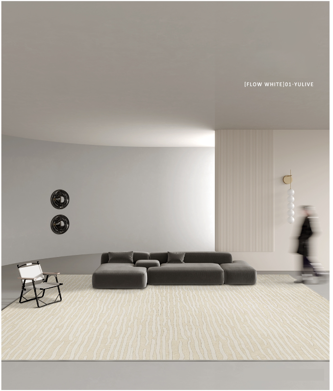  Nordic High-End Wool Living Room Carpet - Plain Color Whole White Bedroom Rug, Light Luxury Anti-Slip Area Carpets for Elegant Home Decor manufacture