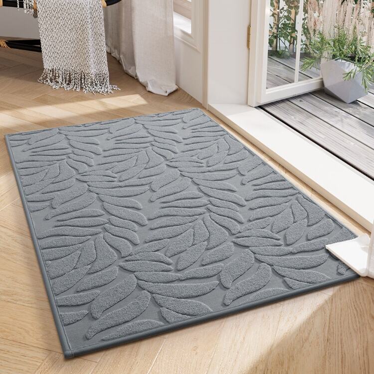 Customizable Fleece-Lined Washable Door Mat - Personalized Indoor Entrance Mat with Rubber Outdoor Floor Grip, Durable and Soft Door Mat for Home