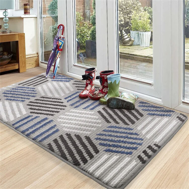 Indoor Door Mat with Super-Microfiber Surface - Non-Slip, Machine Washable Door Rug for Front Entry, Outdoor Dirt Trapper Mat, Absorbent Entrance Floor Mat for Home factory