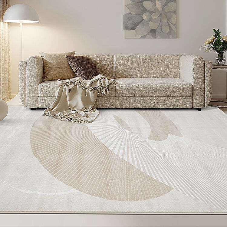 Stylish Modern Beige Rugs - Large Living Room Carpets, Fashionable Salon Tapis, Soft Area Rugs for Contemporary Spaces factory