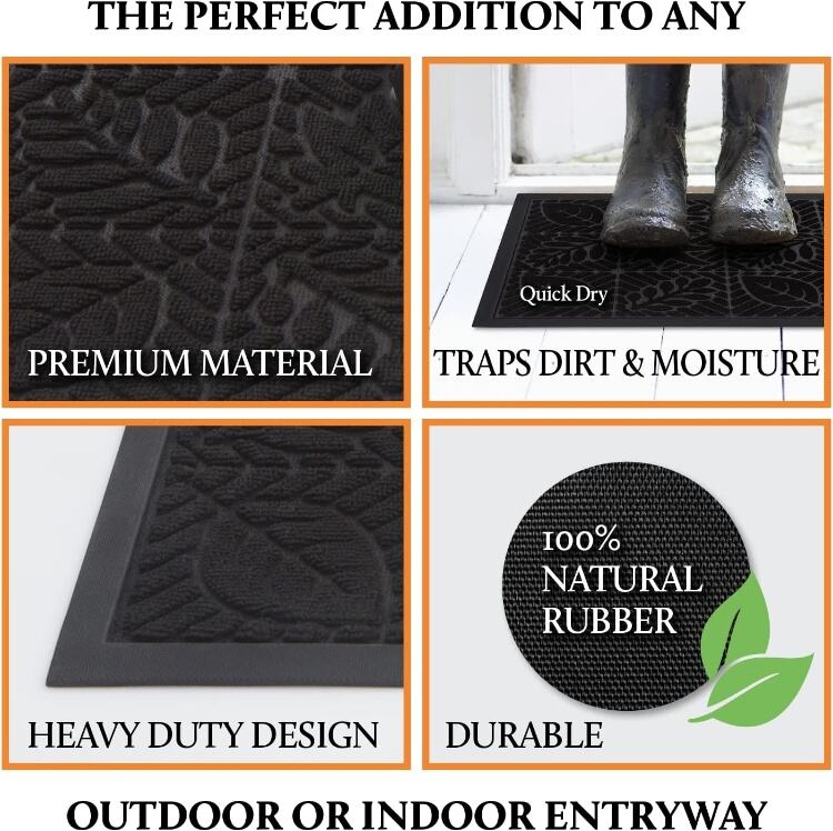 Luxury Polypropylene Loop Velvet Door Mat - Embossed Rubber Backing Non-Slip Outdoor Welcome Mat for Entryway factory