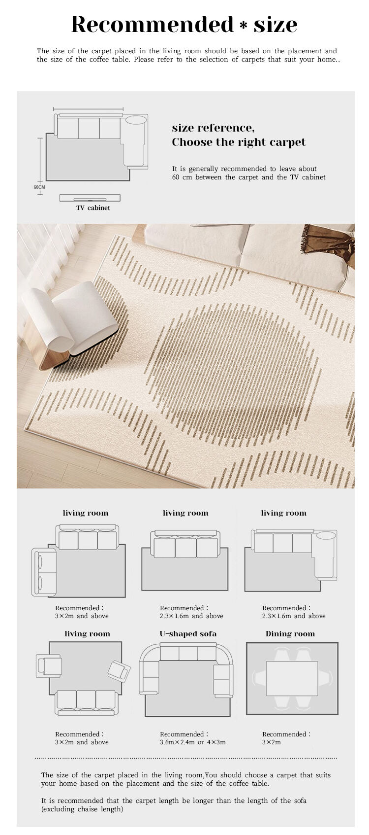 New Design Soft Beige and Warm Grey Living Room Carpet - Large Neutral Area Rug, Cream Rug for Modern Home Decor supplier