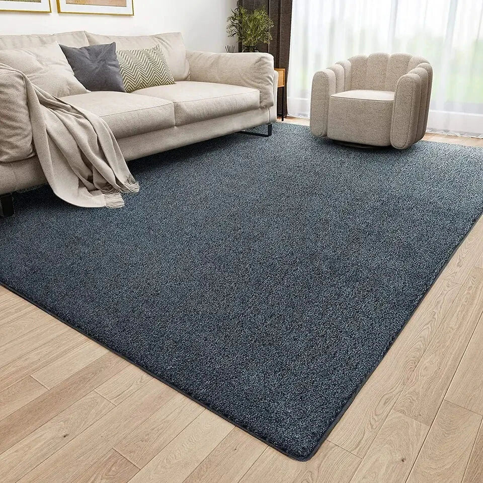 Soft Indoor Super-Microfiber Area Rugs - Large Modern Solid Color Floor Mats and Rugs, Ideal for Living Room, Bedroom, Entrance, and Doorways details