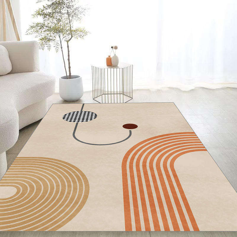 Nordic Inspired Luxury Living Room Carpets - Simple, Easy Care, Stain-Resistant Abstract Rugs for Modern Home Decor