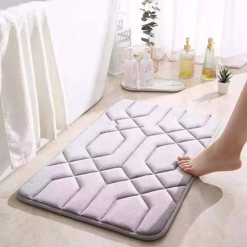 High-Frequency Absorbent, Non-Slip Customized Memory Foam Bath Mats and Rugs - Premium Bathroom Rugs for Enhanced Comfort and Safety in Bathrooms, Bedrooms, and Kitchens