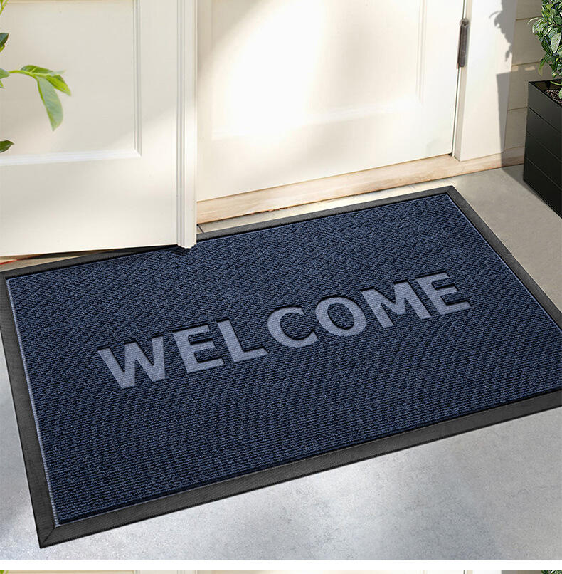 Hot Selling Anti-Slip Home Entrance Mat - Grey Rib Front Door Mat with Outdoor Rubber Backing, Super-Microfiber Door Rug, Ideal Floor Mat for Indoor and Outdoor Use manufacture